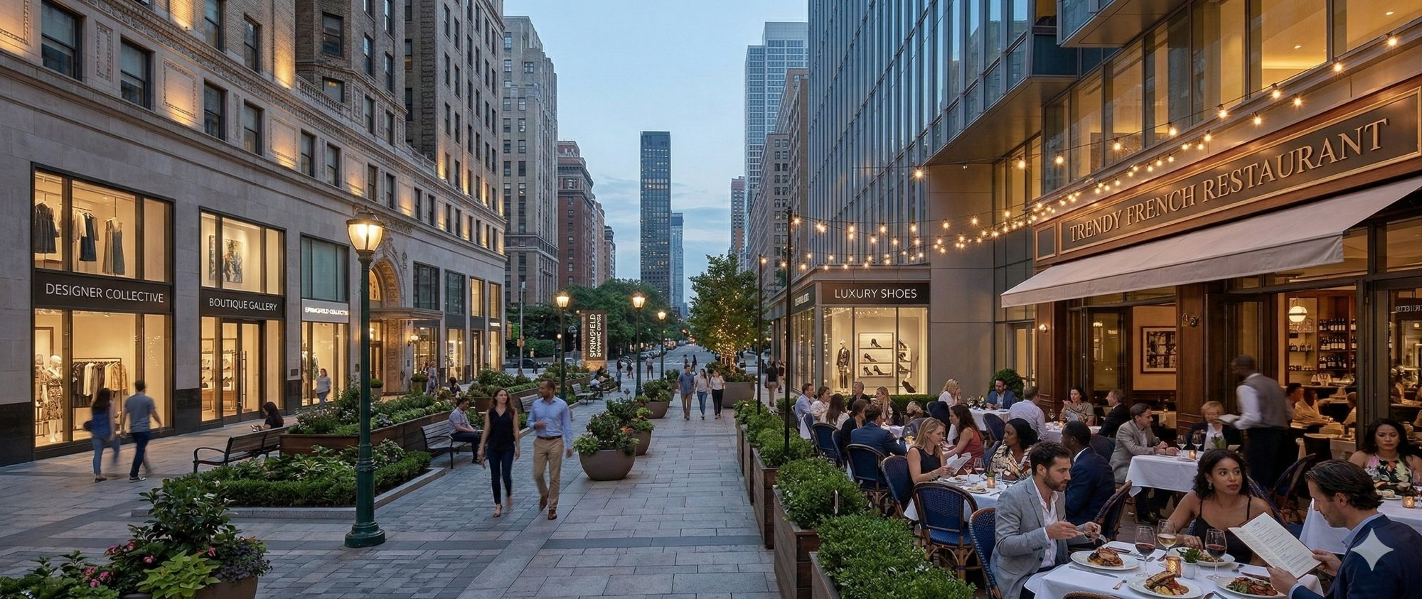 Outdoor retail center